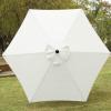 imageSunnyglade 75 Patio Umbrella Outdoor Table Market Umbrella with Push Button TiltCrank 6 Ribs TanBeige