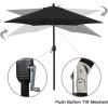imageSunnyglade 75 Patio Umbrella Outdoor Table Market Umbrella with Push Button TiltCrank 6 Ribs TanBlack