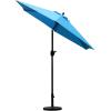 imageSunnyglade 75 Patio Umbrella Outdoor Table Market Umbrella with Push Button TiltCrank 6 Ribs TanBlue