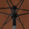 imageSunnyglade 75 Patio Umbrella Outdoor Table Market Umbrella with Push Button TiltCrank 6 Ribs TanBrown