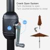 imageSunnyglade 75 Patio Umbrella Outdoor Table Market Umbrella with Push Button TiltCrank 6 Ribs TanBrown