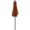 imageSunnyglade 75 Patio Umbrella Outdoor Table Market Umbrella with Push Button TiltCrank 6 Ribs TanBrown