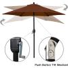 imageSunnyglade 75 Patio Umbrella Outdoor Table Market Umbrella with Push Button TiltCrank 6 Ribs TanBrown