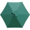 imageSunnyglade 75 Patio Umbrella Outdoor Table Market Umbrella with Push Button TiltCrank 6 Ribs TanDark Green