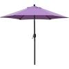 imageSunnyglade 75 Patio Umbrella Outdoor Table Market Umbrella with Push Button TiltCrank 6 Ribs TanPurple