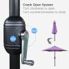 imageSunnyglade 75 Patio Umbrella Outdoor Table Market Umbrella with Push Button TiltCrank 6 Ribs TanPurple