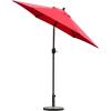imageSunnyglade 75 Patio Umbrella Outdoor Table Market Umbrella with Push Button TiltCrank 6 Ribs TanRed
