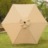 imageSunnyglade 75 Patio Umbrella Outdoor Table Market Umbrella with Push Button TiltCrank 6 Ribs TanTan