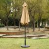 imageSunnyglade 75 Patio Umbrella Outdoor Table Market Umbrella with Push Button TiltCrank 6 Ribs TanTan