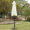 imageSunnyglade 9 Patio Umbrella Outdoor Table Umbrella with 8 Sturdy Ribs TanBeige