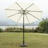 imageSunnyglade 9 Patio Umbrella Outdoor Table Umbrella with 8 Sturdy Ribs TanBeige