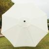 imageSunnyglade 9 Patio Umbrella Outdoor Table Umbrella with 8 Sturdy Ribs TanBeige