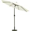 imageSunnyglade 9 Patio Umbrella Outdoor Table Umbrella with 8 Sturdy Ribs TanBeige