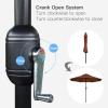 imageSunnyglade 9 Patio Umbrella Outdoor Table Umbrella with 8 Sturdy Ribs TanBrown