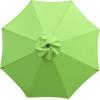 imageSunnyglade 9 Patio Umbrella Outdoor Table Umbrella with 8 Sturdy Ribs TanGrass Green