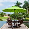 imageSunnyglade 9 Patio Umbrella Outdoor Table Umbrella with 8 Sturdy Ribs TanGrass Green