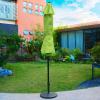 imageSunnyglade 9 Patio Umbrella Outdoor Table Umbrella with 8 Sturdy Ribs TanGrass Green