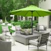 imageSunnyglade 9 Patio Umbrella Outdoor Table Umbrella with 8 Sturdy Ribs TanGrass Green
