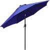 imageSunnyglade 9 Patio Umbrella Outdoor Table Umbrella with 8 Sturdy Ribs TanNavy Blue
