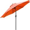 imageSunnyglade 9 Patio Umbrella Outdoor Table Umbrella with 8 Sturdy Ribs TanOrange