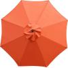 imageSunnyglade 9 Patio Umbrella Outdoor Table Umbrella with 8 Sturdy Ribs TanOrange
