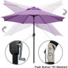 imageSunnyglade 9 Patio Umbrella Outdoor Table Umbrella with 8 Sturdy Ribs TanPurple