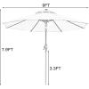 imageSunnyglade 9 Patio Umbrella Outdoor Table Umbrella with 8 Sturdy Ribs TanPurple