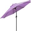 imageSunnyglade 9 Patio Umbrella Outdoor Table Umbrella with 8 Sturdy Ribs TanPurple