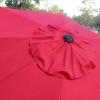 imageSunnyglade 9 Patio Umbrella Outdoor Table Umbrella with 8 Sturdy Ribs TanRed