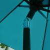 imageSunnyglade 9 Patio Umbrella Outdoor Table Umbrella with 8 Sturdy Ribs TanTeal Blue