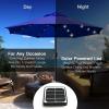 imageSunnyglade 9 Solar LED Lighted Patio Umbrella with 8 RibsTilt Adjustment and Crank Lift System Light TanNavy Blue