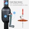 imageSunnyglade 9 Solar LED Lighted Patio Umbrella with 8 RibsTilt Adjustment and Crank Lift System Light TanOrange