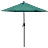 imageSunnyglade 75 Patio Umbrella Outdoor Table Market Umbrella with Push Button TiltCrank 6 Ribs TanDark Green