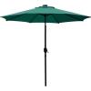 imageSunnyglade 9 Patio Umbrella Outdoor Table Umbrella with 8 Sturdy Ribs TanDark Green