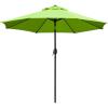 imageSunnyglade 9 Patio Umbrella Outdoor Table Umbrella with 8 Sturdy Ribs TanGrass Green