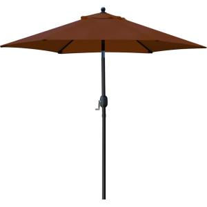 imageSunnyglade 75 Patio Umbrella Outdoor Table Market Umbrella with Push Button TiltCrank 6 Ribs TanBrown