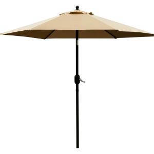 imageSunnyglade 75 Patio Umbrella Outdoor Table Market Umbrella with Push Button TiltCrank 6 Ribs TanTan