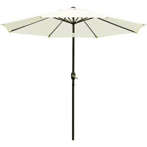 imageSunnyglade 9 Patio Umbrella Outdoor Table Umbrella with 8 Sturdy Ribs TanBeige