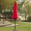 imageSunnyglade 11Ft Patio Umbrella Garden Canopy Outdoor Table Market Umbrella with Push Button TiltCrank 8 Ribs Red