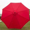 imageSunnyglade 11Ft Patio Umbrella Garden Canopy Outdoor Table Market Umbrella with Push Button TiltCrank 8 Ribs Red