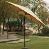 imageSunnyglade 11Ft Patio Umbrella Garden Canopy Outdoor Table Market Umbrella with Push Button TiltCrank 8 Ribs Tan