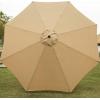 imageSunnyglade 11Ft Patio Umbrella Garden Canopy Outdoor Table Market Umbrella with Push Button TiltCrank 8 Ribs Tan