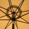 imageSunnyglade 11Ft Patio Umbrella Garden Canopy Outdoor Table Market Umbrella with Push Button TiltCrank 8 Ribs Tan
