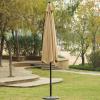 imageSunnyglade 11Ft Patio Umbrella Garden Canopy Outdoor Table Market Umbrella with Push Button TiltCrank 8 Ribs Tan