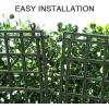 imageSunnyglade 12 Pieces 20quotx 20quot Artificial Boxwood Panels Topiary Hedge Plant Privacy Hedge Screen Sun Protected Suitable for Outdoor Indoor Garden Fence Backyard and Decor 12PCS10in x 10in