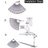 imageSunnyglade 189quot 4Pcs 13L Fan Shaped Water or Sand Filled Umbrella BaseFan Style SelfFilled Cantilever Offset Umbrella Base Stand Suitable for All Kinds of Cross Tiles Black