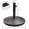 imageSunnyglade 18quot 302lbs Heavy Duty Round Antiqued Umbrella Base for Patio Outdoor  Bronze