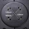 imageSunnyglade 33quot x 33quot Offset Patio Umbrella Base SandWater Filled Square Umbrella Stand with WheelsBlack