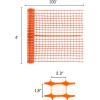 imageSunnyglade 4 X100 Ft Outdoor Snow Fence Plastic Safety Temporary Garden Netting for PoultryRabbits Chicken DogsOrangeOrange