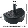 imageSunnyglade 40 lb Half Moon Shaped Water Filled Umbrella Base Patio Umbrella Stand BlackBlack